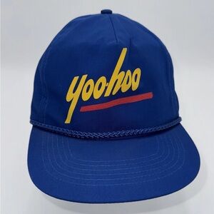 Yoo Hoo Hat Cap Vintage Promo Snapback Blue Rope Trucker One Size Adjustable 90s